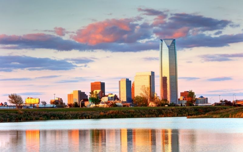 Oklahoma City along Oklahoma River